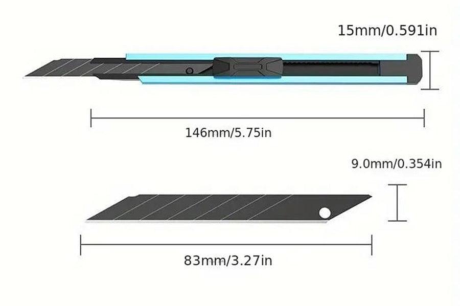 Universeelmes met 30°-lemmet, robuust materiaal, gekleurd