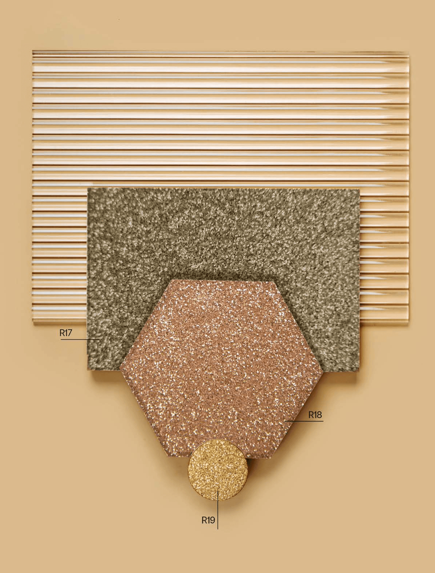 Glitter | Gitzerdekor Texturiert Musterfolie A3