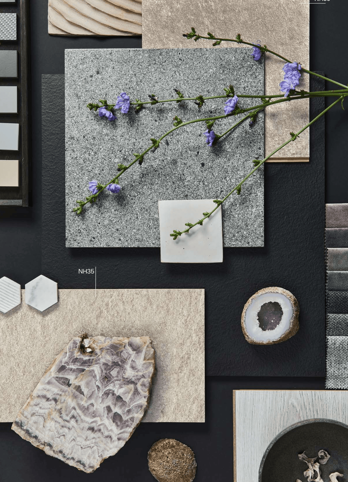 Stone - Granite | Natursteindekor Granit Texturiert Musterfolie A3