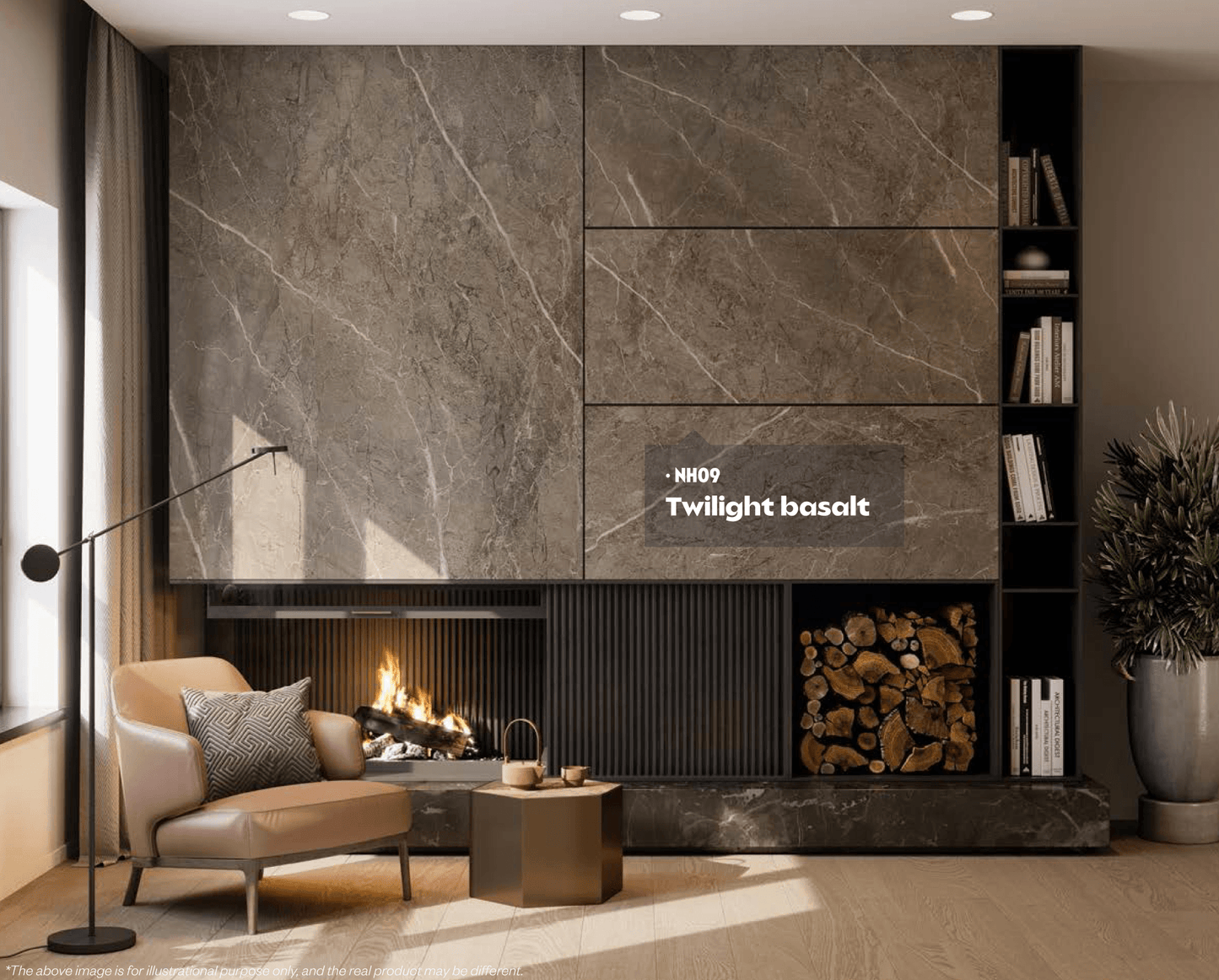 Stone-Volcanic | Natursteindekor Vulkanisch - Möbelfolie Selbstklebende Tapete Vinyl Folie für Möbel Wand Regal (100x122cm)