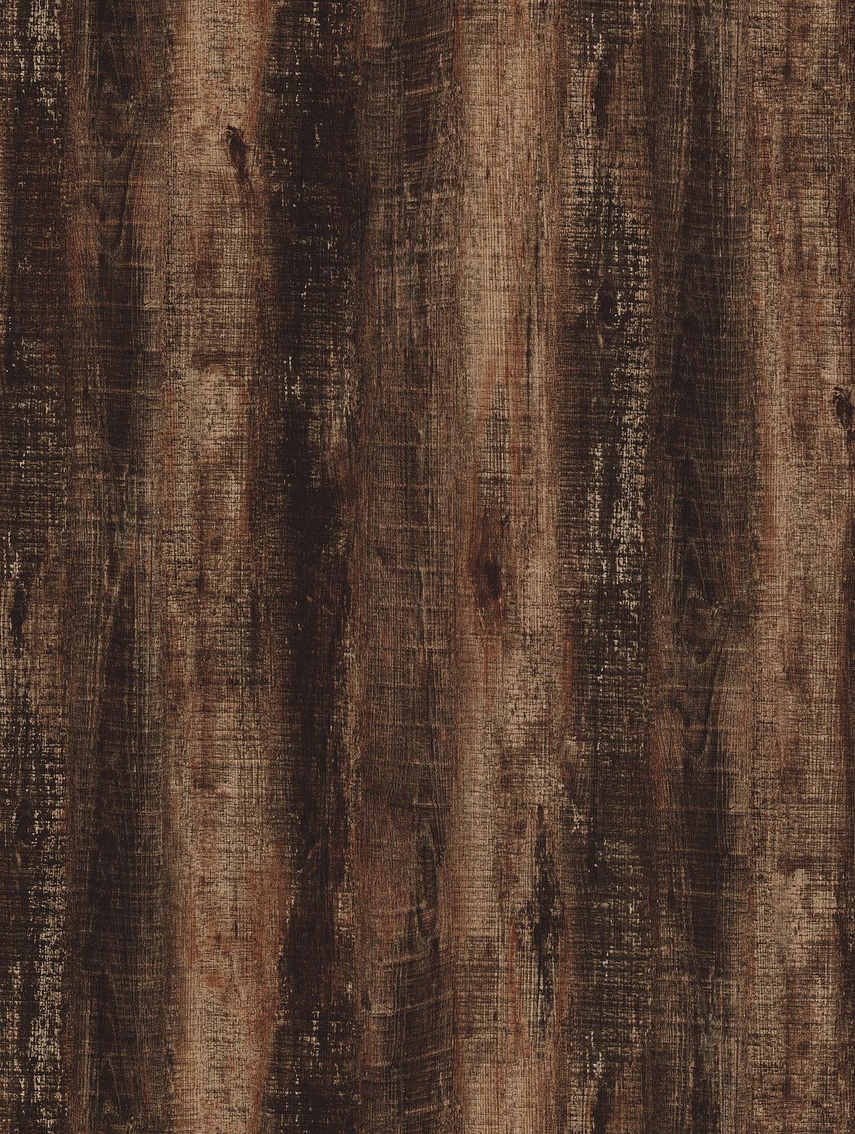 Wood-Dark | Holzdekor Dunkel Rost/Soft/Strukturiert - Möbelfolie Selbstklebende Tapete Vinyl Folie für Möbel Wand Regal (100x122cm)