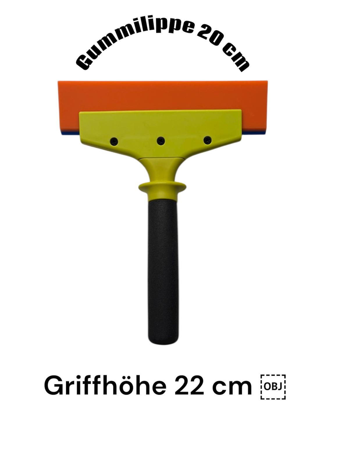 Gummirakel mit Griff für große Flächen, 20 cm breit, Griff 22 cm