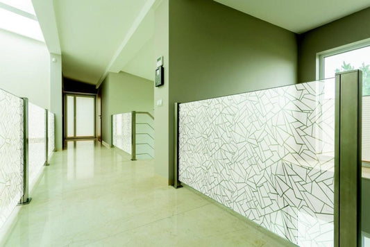 KIN Vitra | Binneninstallatie - decoratieve en patroonfolie, privacyfolie, raamfolie, matglasfolie, zelfklevend voor badkamer, raam, keuken, glazen deur (100 x 152 cm)