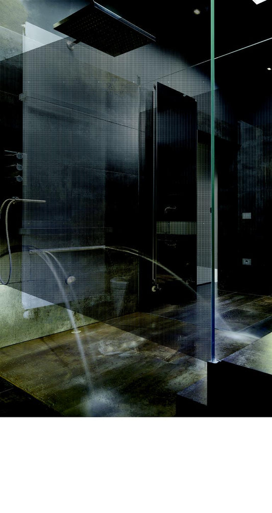 KIN Matrix | Innenverlegung - Dekorfolie, Sichtschutzfilm, Fensterfolie selbsthaftend für Bad, Fenster, Küche, Glastür (100 x 152cm)